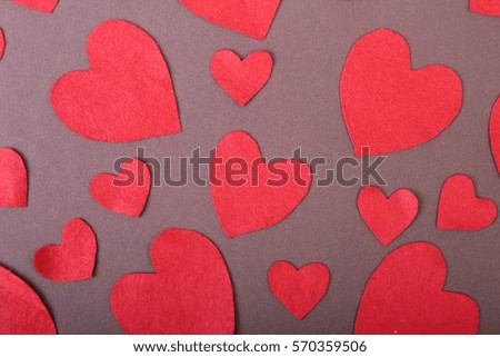 Decorative heart Felt for design to Valentines Day.