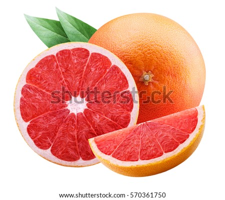 grapefruit isolated on white background with clipping path Royalty-Free Stock Photo #570361750
