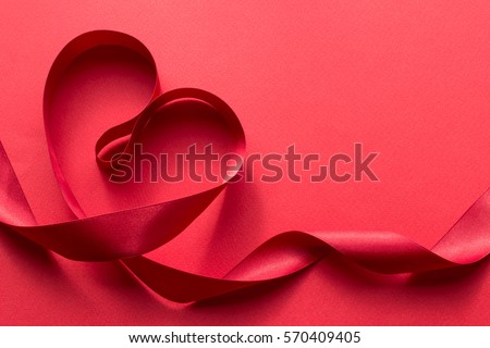 Red ribbon and heart