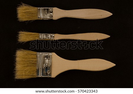 Photo picture of Vinatge wooden Paint brush background