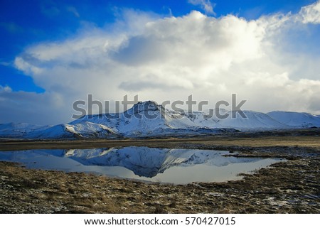 mountain reflection ,iceland