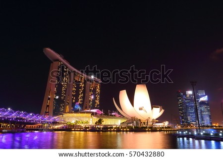Singapore night view Royalty-Free Stock Photo #570432880