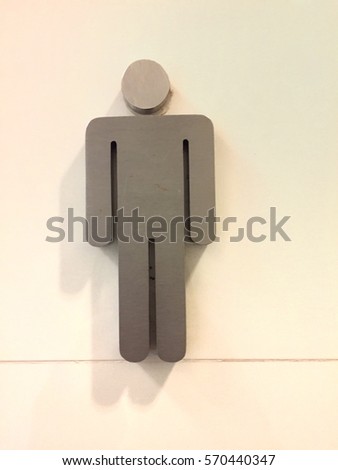 Man toilet sign