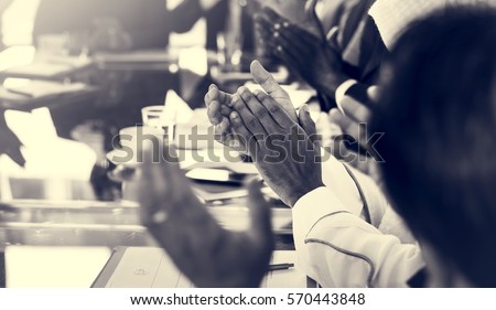 Diverse People Clapping Hands Conference Royalty-Free Stock Photo #570443848