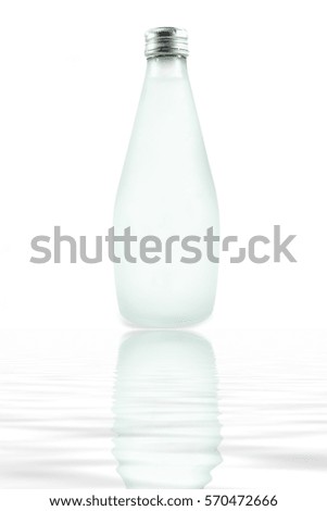 Bottle of water on a white background