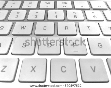 Keyboard of a computer Royalty-Free Stock Photo #570597532