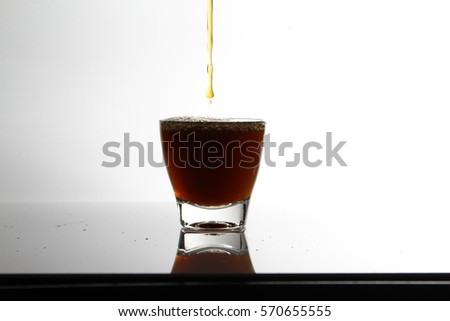 Coffee drink background / Coffee is a brewed drink prepared from roasted coffee beans