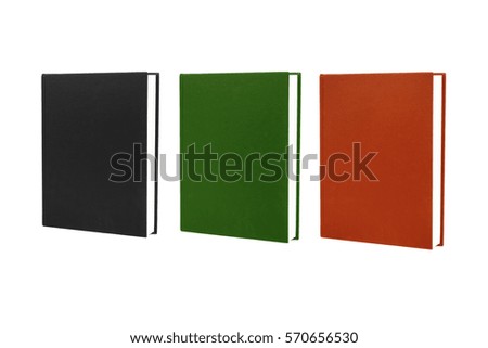 Three books in three colors