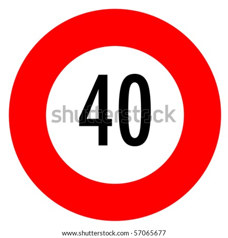 a speed limit sign isolated on a white background