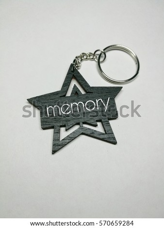 Key chain with meaningful word