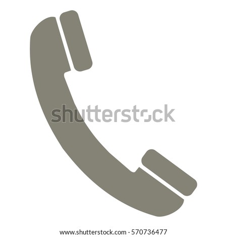 Vector Illustration of Phone Receiver Icon in Gray

