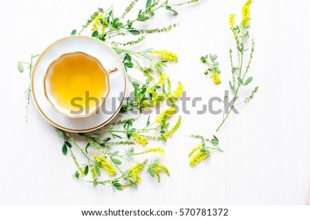 aromatic organic natural herbal sweet-clover tea.