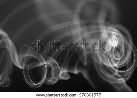 Abstract Smoke on Black Background 