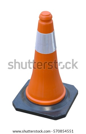 Traffic cone isolated on white back ground. This has clipping path.