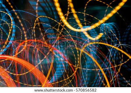 colorful motion blur of the traffic light