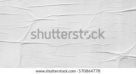 Blank poster texture, crumpled, creased Royalty-Free Stock Photo #570864778