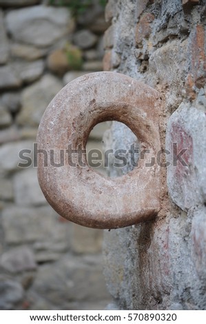 stone ring near the wall