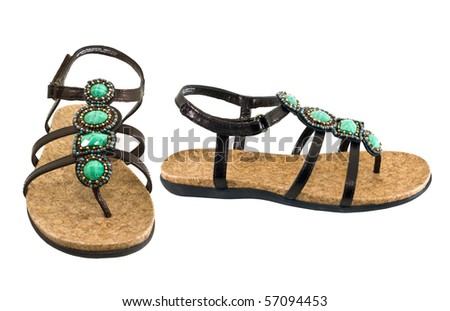 Sandals with gems