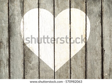 heart, heart on the boards, planks, love