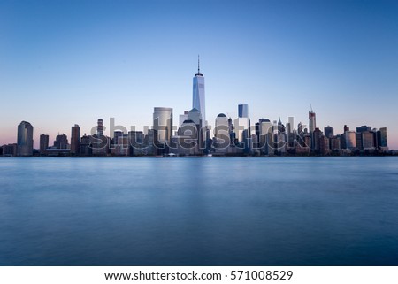 Cityscape view of Lower Manhattan , New York City