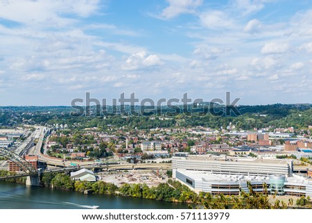 Federal Hill Park overlooking Baltimore City, Maryland