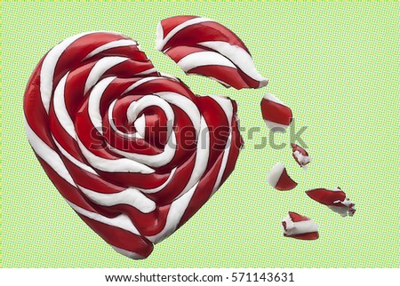 Broken Candy Heart