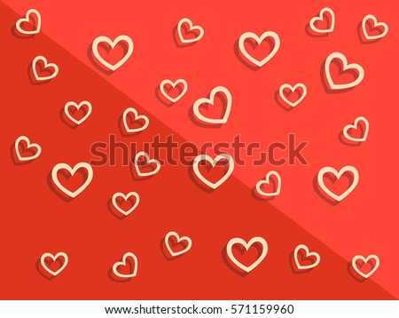 Happy Valentine's day background with hearts