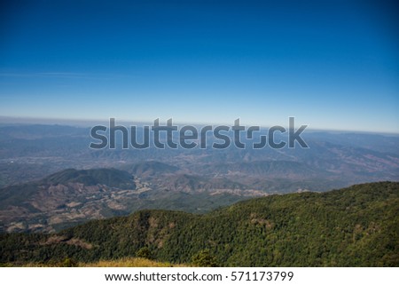 forest moutain blue sky