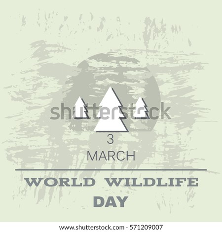 World Wildlife Day  poster. Vector illustration.