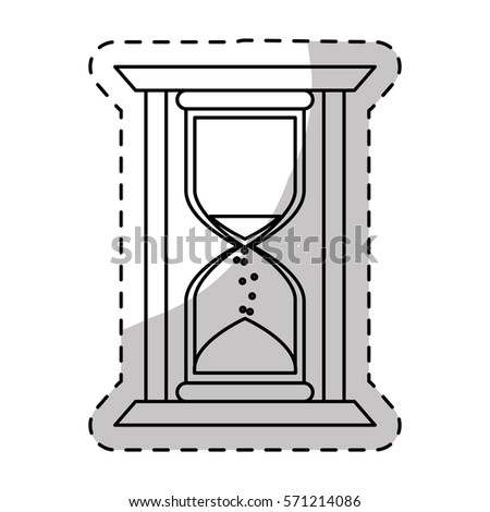 stop watch and hourglass icon design, vector illustration