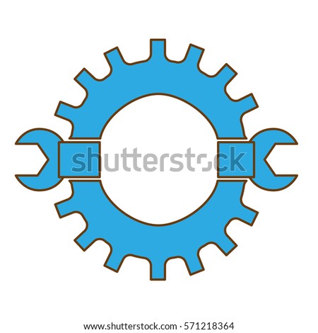 technical workshop stock emblem icon, vector illustration image
