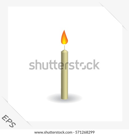 Vector icons realistic candles