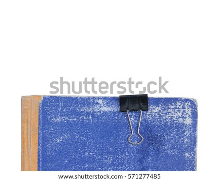 Old notebook isolated on white background with clipping path