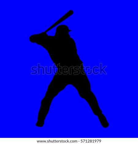 silhouette of a baseball player, popular 