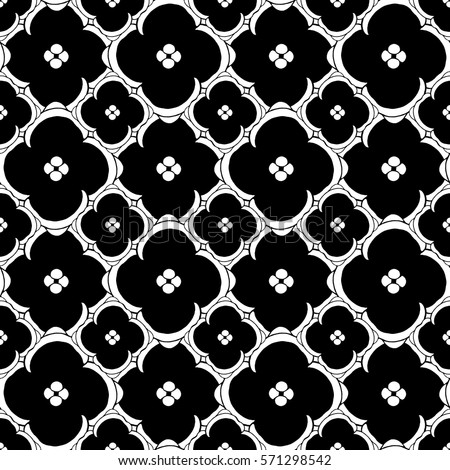 Seamless black and white pattern Royalty-Free Stock Photo #571298542