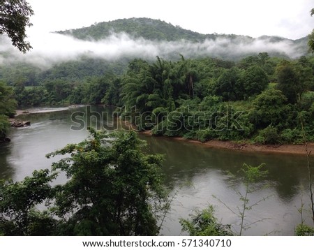 landscape in Kanchanaburi province Thailand