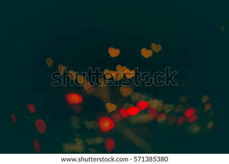 Love abstract bokeh background heart shape of light for celebration valentine's day and wedding anniversary