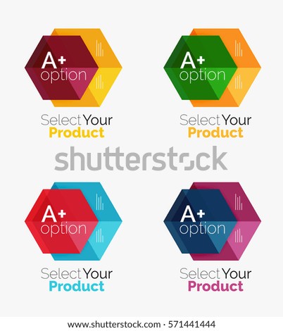 Vector business geometric layouts with option text