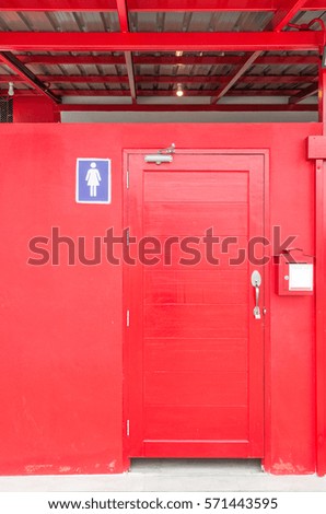Female red toilet