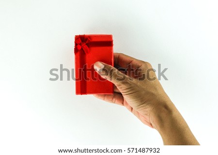 red gift box isolated on white