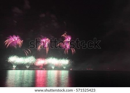 Kaohsiung City,Taiwan:Lantern Festival fireworks.