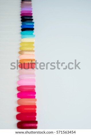 selection of bright varnish on the sample