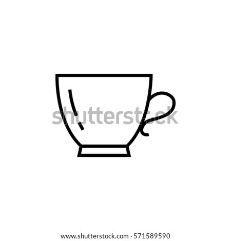Coffee or tea cup line icon