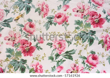 Fragment of colorful retro tapestry textile pattern with floral ornament useful as background Royalty-Free Stock Photo #57161926