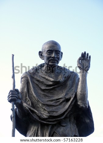Statue of Ghandi in the Embarcadero center, San Francisco, California Royalty-Free Stock Photo #57163228