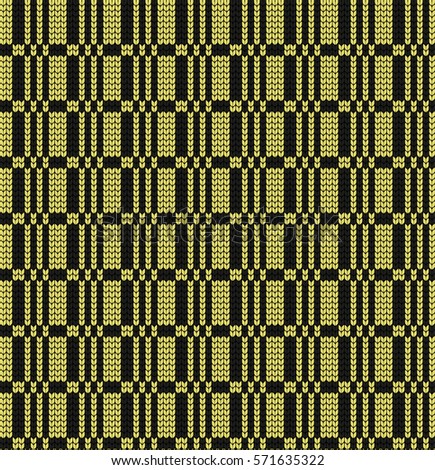 Knitted checkered seamless pattern