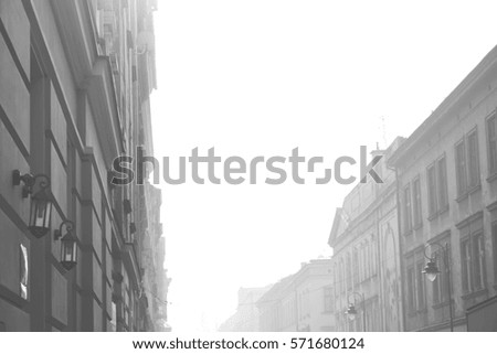 Smog or fog in the city, Poland, Krakow