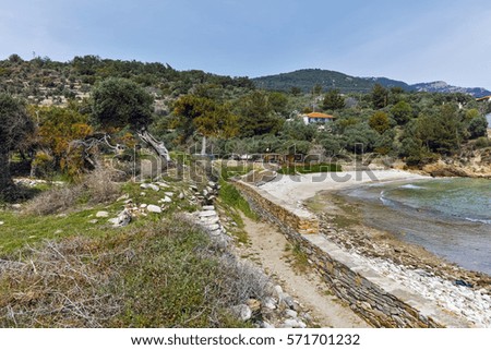 Ruins in Archaeological site of Aliki, Thassos island,  East Macedonia and Thrace, Greece
