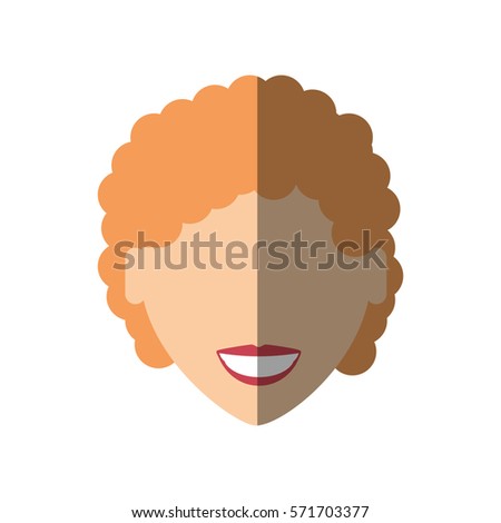 people face commoner woman icon image, vector illustration design
