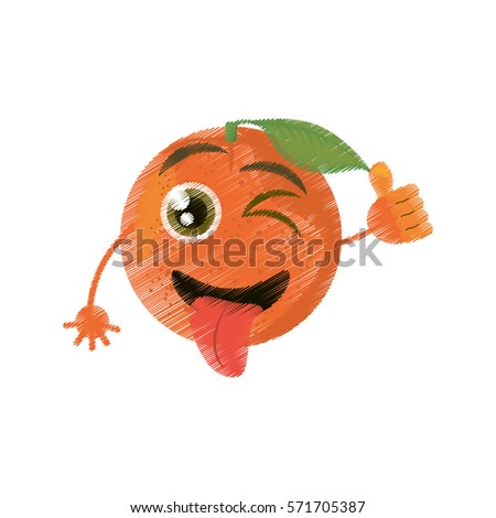 tomato expressions silly face icon, vector illustration